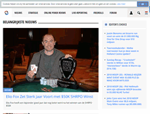 Tablet Screenshot of nl.pokernews.com